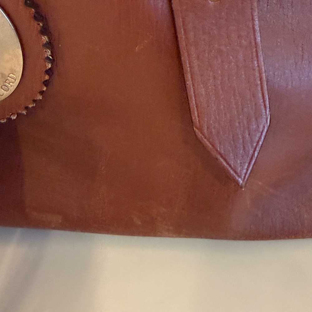 Vintage Kieselstein-Cord Leather Studded bag w/ silver Native American Medallion - Picture 10 of 11